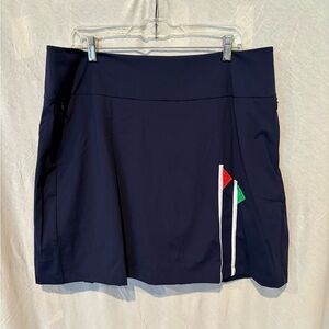 NWOT Kinona Navy Skort with Golf Detail XXL